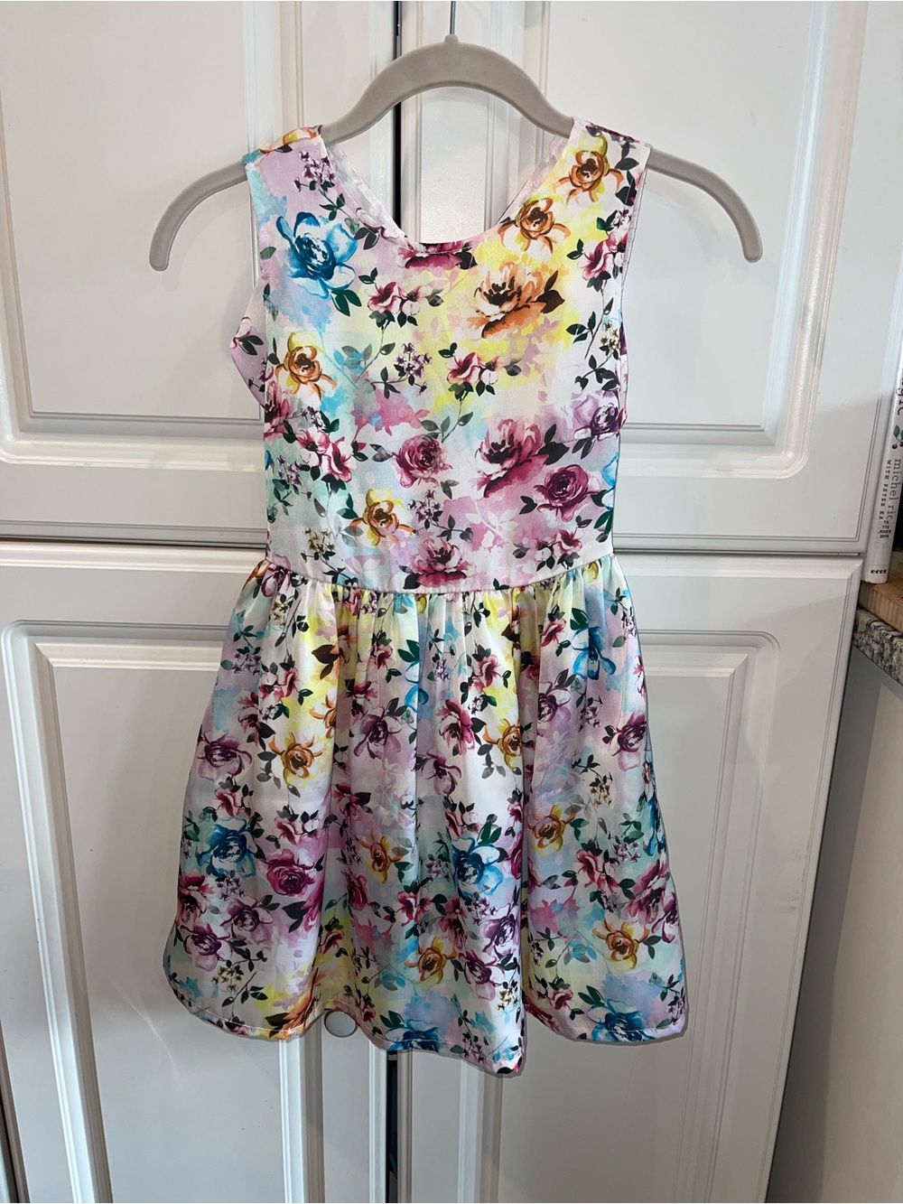 Origami Owl Multicolor Floral Satin Girls' Dress
